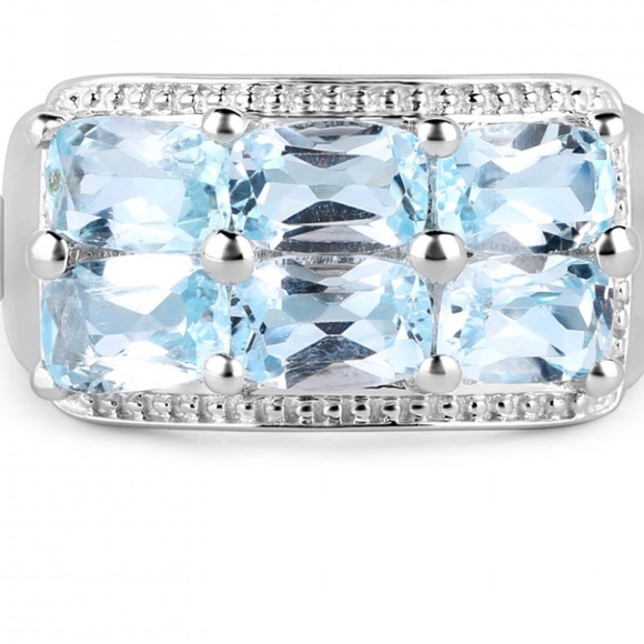 Sale‼️Sterling Silver Topaz Ladies' Ring- Size 7 - - Picture 3 of 12